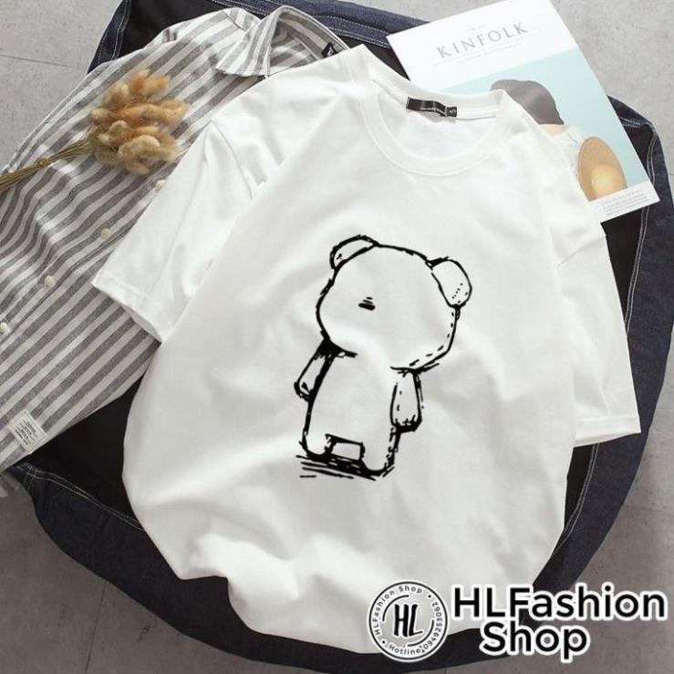 Áo thun tay lỡ form rộng Gấu Teddy dễ thương, áo phông form rộng size VHLFashion