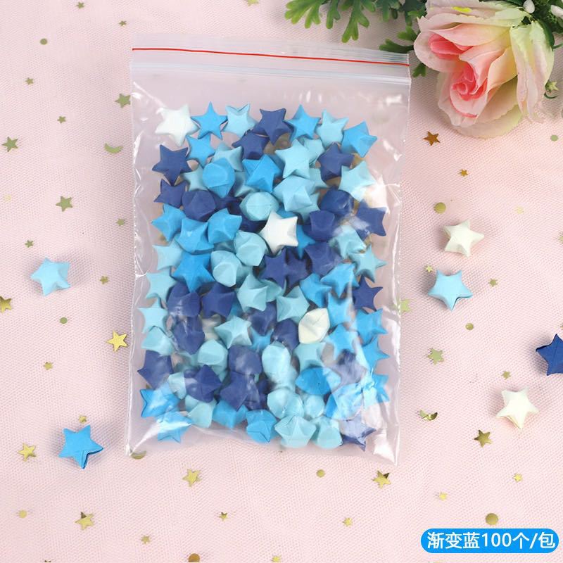 540 tờ giấy gấp sao nhiều màu loại đẹp, sao giấy gấp sắn