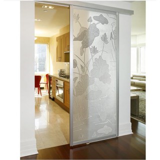 Cuộn 5M PVC giấy dán kính mờ ( KHỔ 45CM ) – VƯỜN SEN TRẮNG LK088