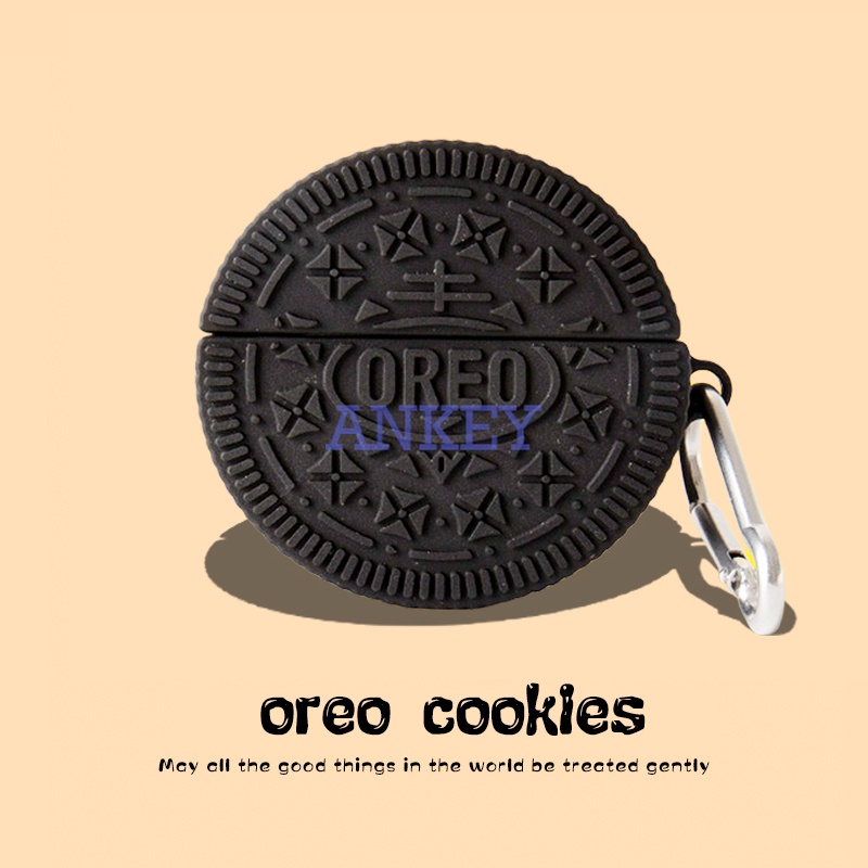 OPPO Enco Air / Air 2 Pro Vỏ Bảo Vệ Hộp Sạc Tai Nghe Bằng Silicon Mềm Màu Đen Chống Thấm Nước Kèm Móc