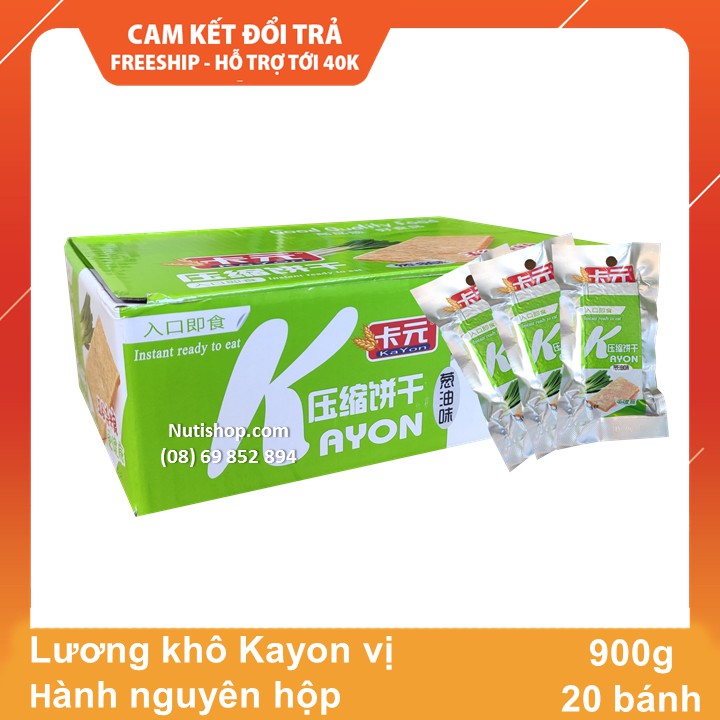 Lương khô Kayon vị Hành nguyên hộp 900g - 20 bánh