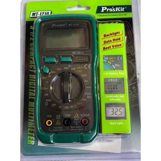 🥰 Đồng hồ đo vạn năng ProsKit MT1210 chuyên đo linh kiện điện tử