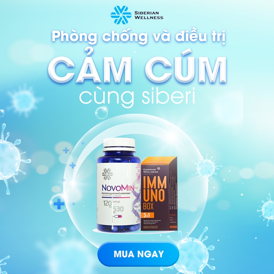 Novomin - Siberian Wellness - Fomula4 - Viên uống chống oxy hóa, phục hồi tế bào khỏe mạnh - Hộp 120 viên