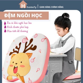 Đệm Ngồi Lót Ghế Gỗ Cao Su Non 3D Thoáng Khí  Họa Tiết Dễ Thương Cho Bé Homefy KN02