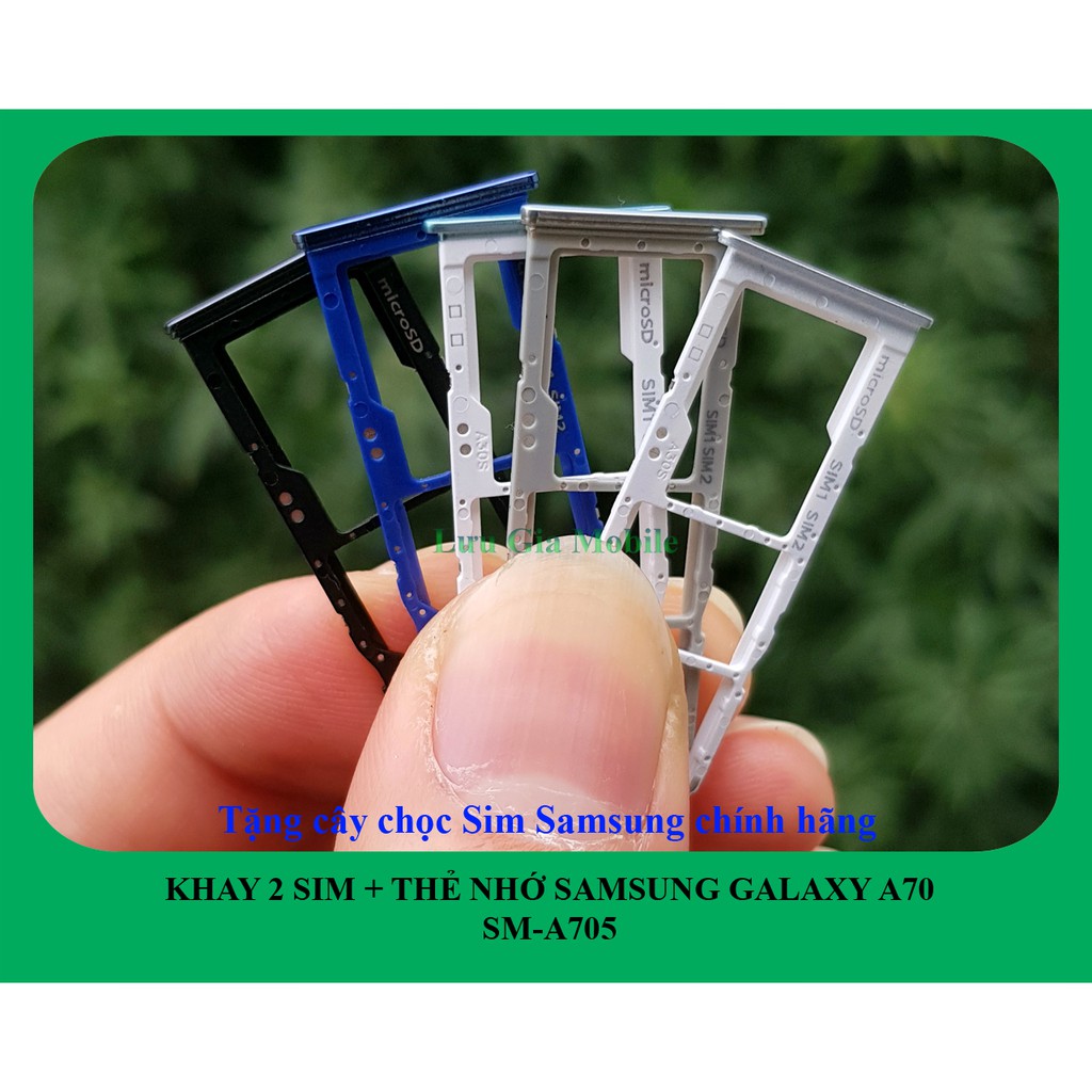 Khay sim Samsung Galaxy A70 chính hãng A705 + Tặng cây Chọc sim chính hãng