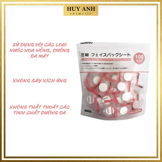 Mặt nạ giấy nén miniso của nhật 100 viên