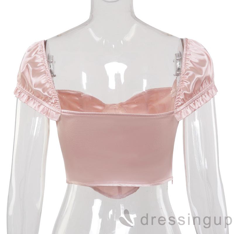 Áo Nữ Tay Phồng Một Hàng Nút Thời Trang