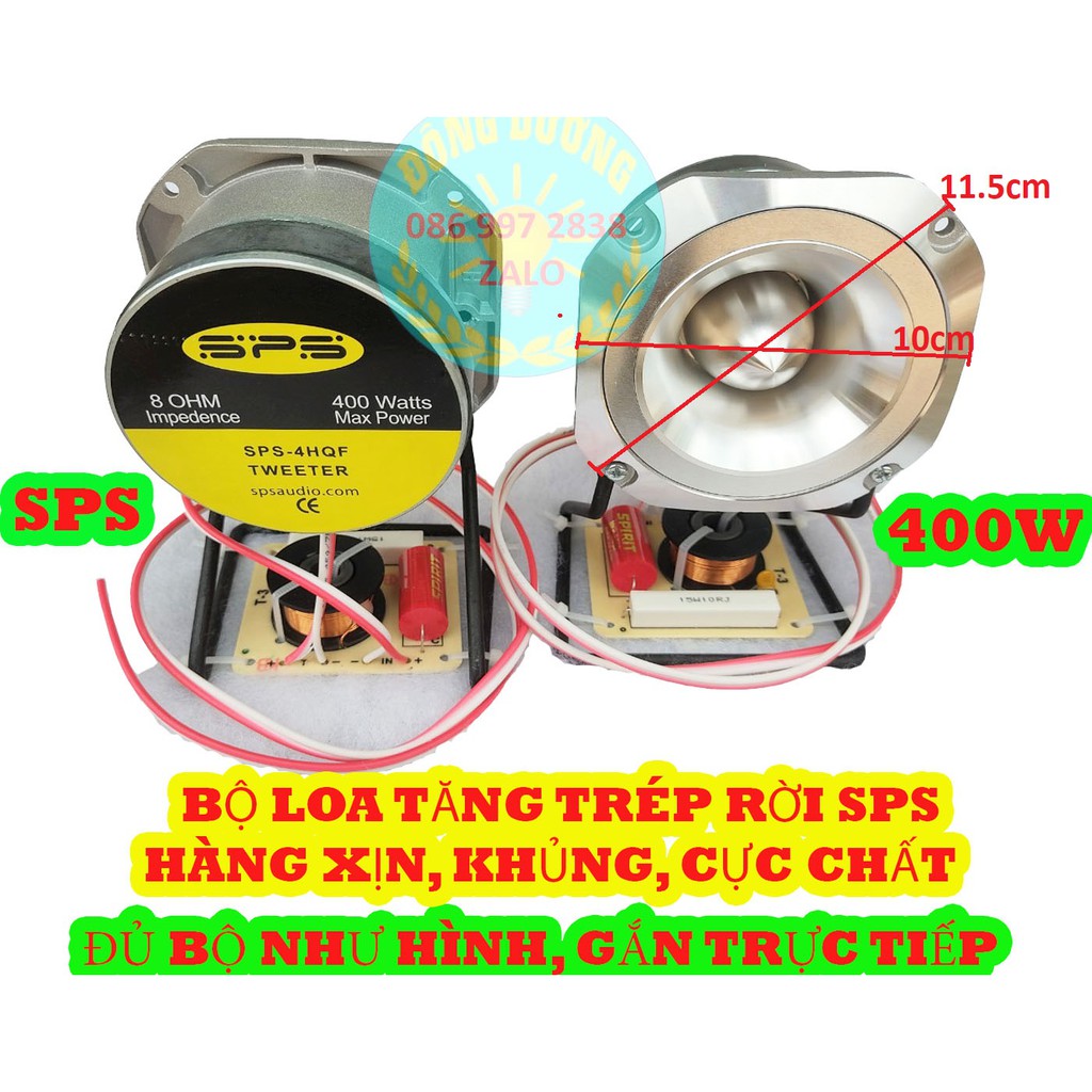 TRỌN BỘ LOA TĂNG TRÉP SPS CÔNG SUẤT LỚN - GIÁ 1 CẶP - GẮN TRỰC TIẾP AMPLI