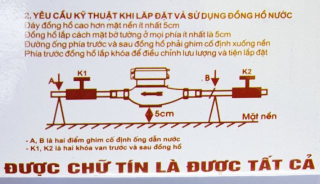 Đồng hồ Nước - Có kẹp chì kiểm định