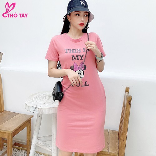 Đầm nữ thun in hình micky - THỎ TÂY | BigBuy360 - bigbuy360.vn