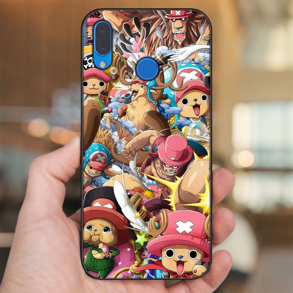 Ốp lưng Huawei Nova 3, Nova 3i, Nova 3e, P20 Lite viền đen in hình Chopper One Piece Đảo Hải Tặc
