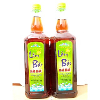 Combo 2 Chai 1 lít Nước Mắm Lâm Bão Nắp Xanh Độ Đạm 37g N/L