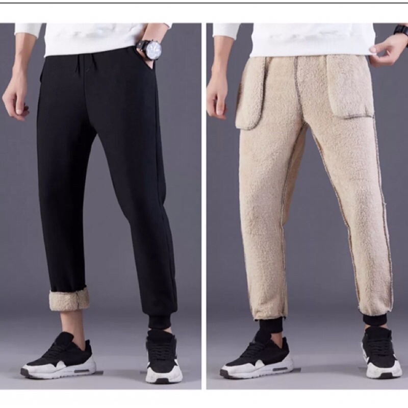 Mẫu quần nỉ jogger lót lông nam nữ cao cấp - Quần chất bông nhung trẻ trung và ấm.