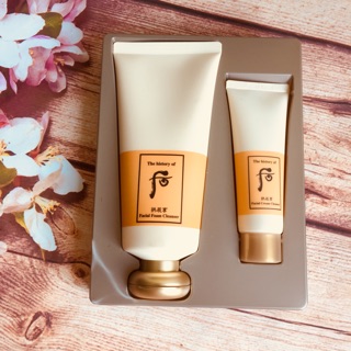 Set sữa rửa mặt whoo vàng