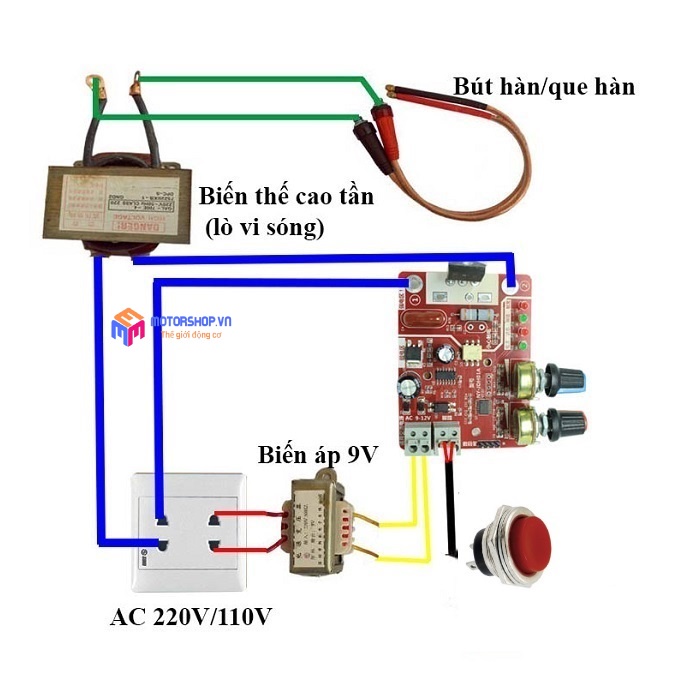MTS Biến Áp Lò Vi Sóng 230V,22 900E Công Suất Cao 900W - Chế Máy Hàn Cell Pin