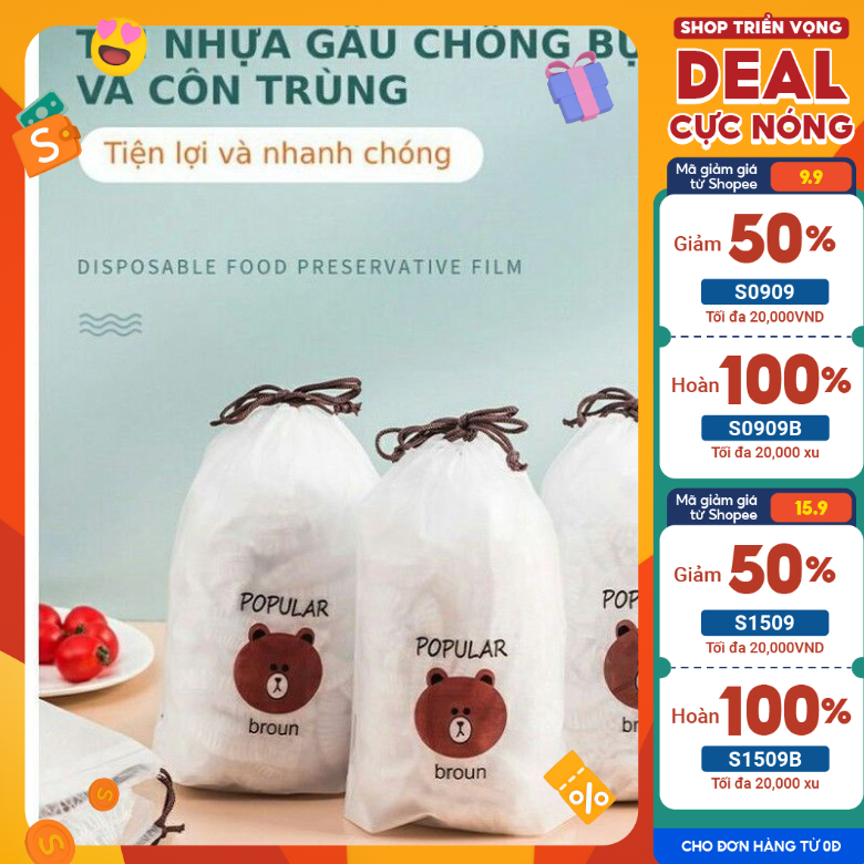 Màng bọc thực phẩm co giãn, màng bọc thức ăn có chun chất liệu pe giá rẻ GOPA HOU