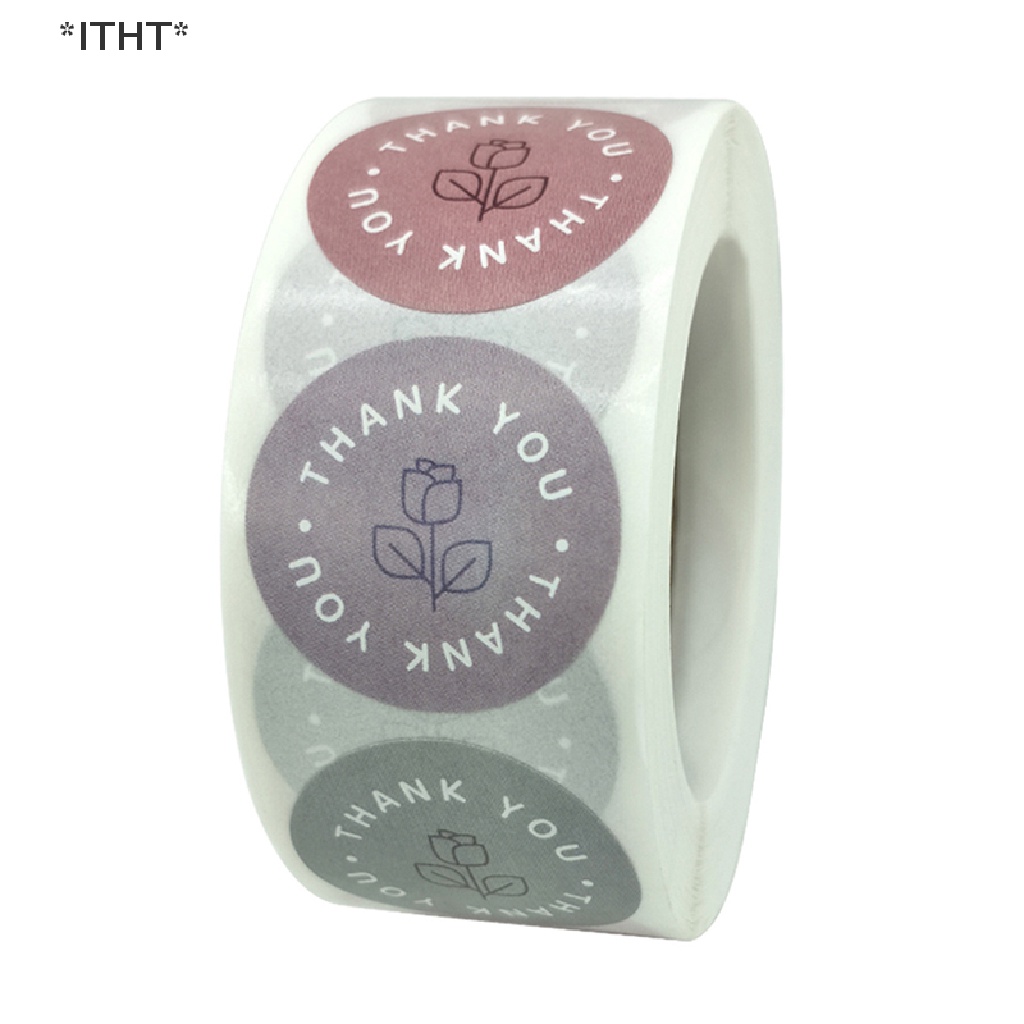Set 500 Miếng Dán Niêm Phong Bao Bì Quà In Chữ Thank You Độc Đáo Tiện Dụng