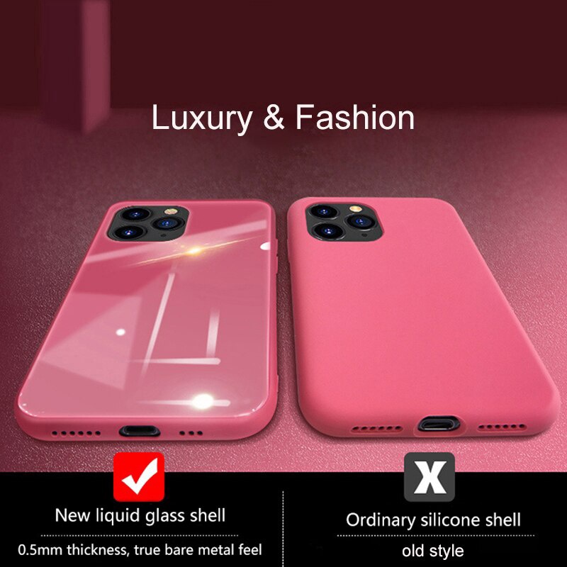 Ốp điện thoại kính cường lực 9H cứng 9H cho iPhone 11 Pro Max X XS Max XR 7 8 6 Plus SE 2020