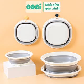 Thau gấp gọn cho bé đa năng chậu ngâm chân chất liệu silicon an toàn cho trẻ