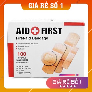 Băng cá nhân ❤️FREESHIP❤️ Hộp 100 Miếng Dán Vết Thương Nhiều Kích Cỡ