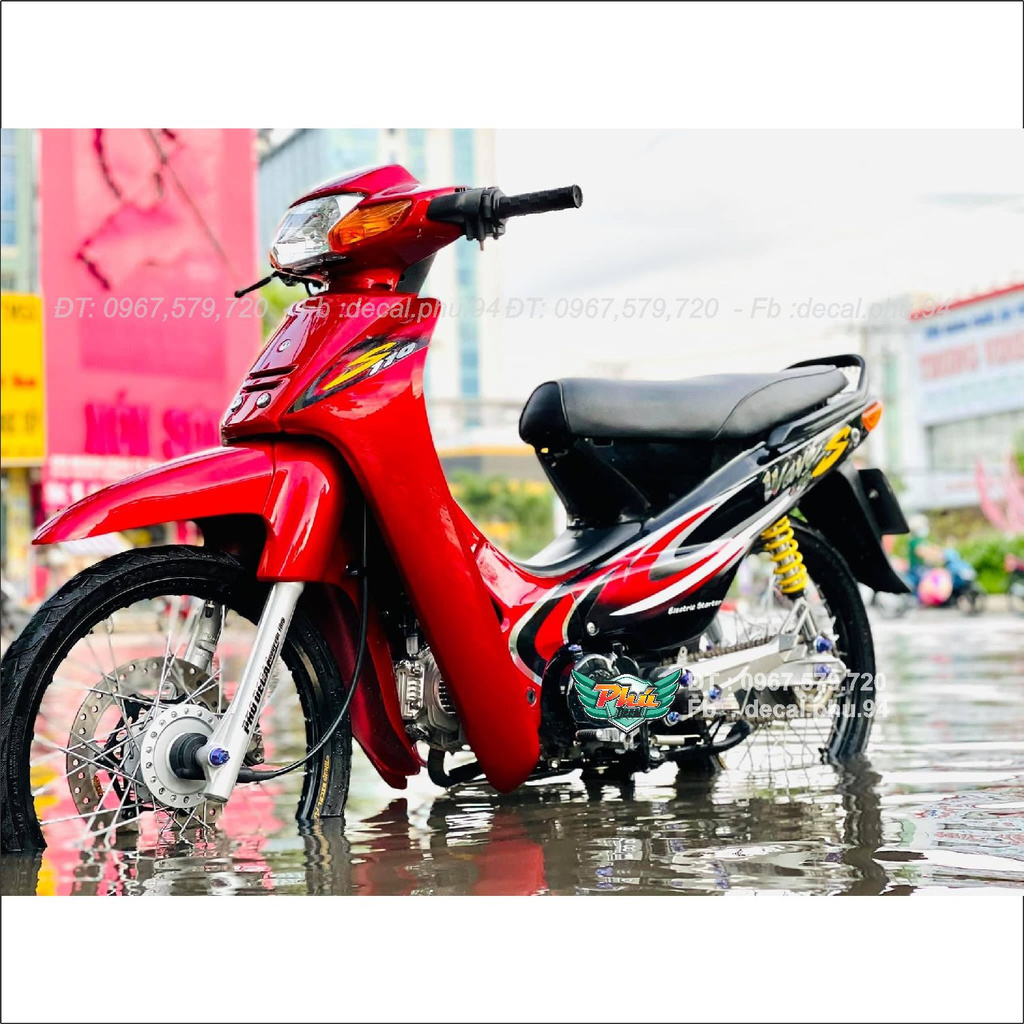 Tem Rời Wawe nhỏ đỏ đen Crom (J)