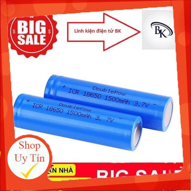 Pin Li-on 18650 dung lương 1500mAh dòng xả 10C(loại tốt)