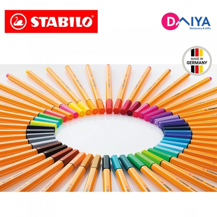 Bộ bút Fineliner Stabilo Point 88 0.4mm, bộ 8 màu Pastel &amp; bộ 6 màu Neon (Made in Germany)