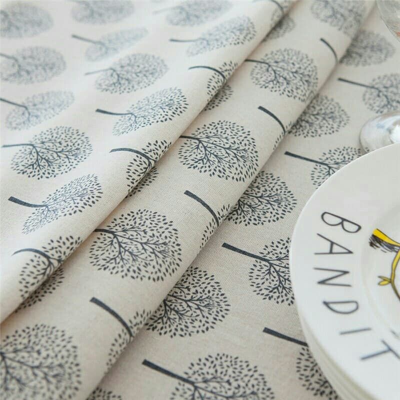 VẢI LANH/VẢI CANVAS/VẢI BỐ/ PHÔNG CHỤP HÌNH/KHĂN BÀN/RÈM HỌA TIẾT CÂY TRÒN