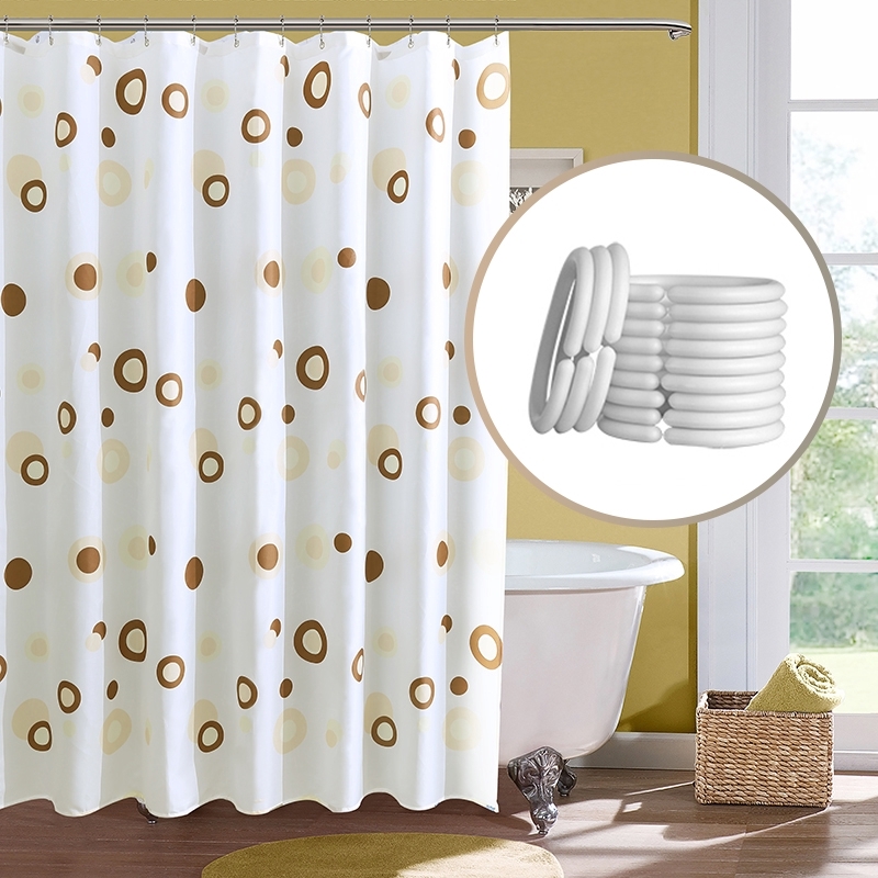 Rèm Cửa Nhà Tắm In Hình Hoa Lá / Bướm / Tiên / Bướm 3d Bằng Polyester Chống Thấm Nước