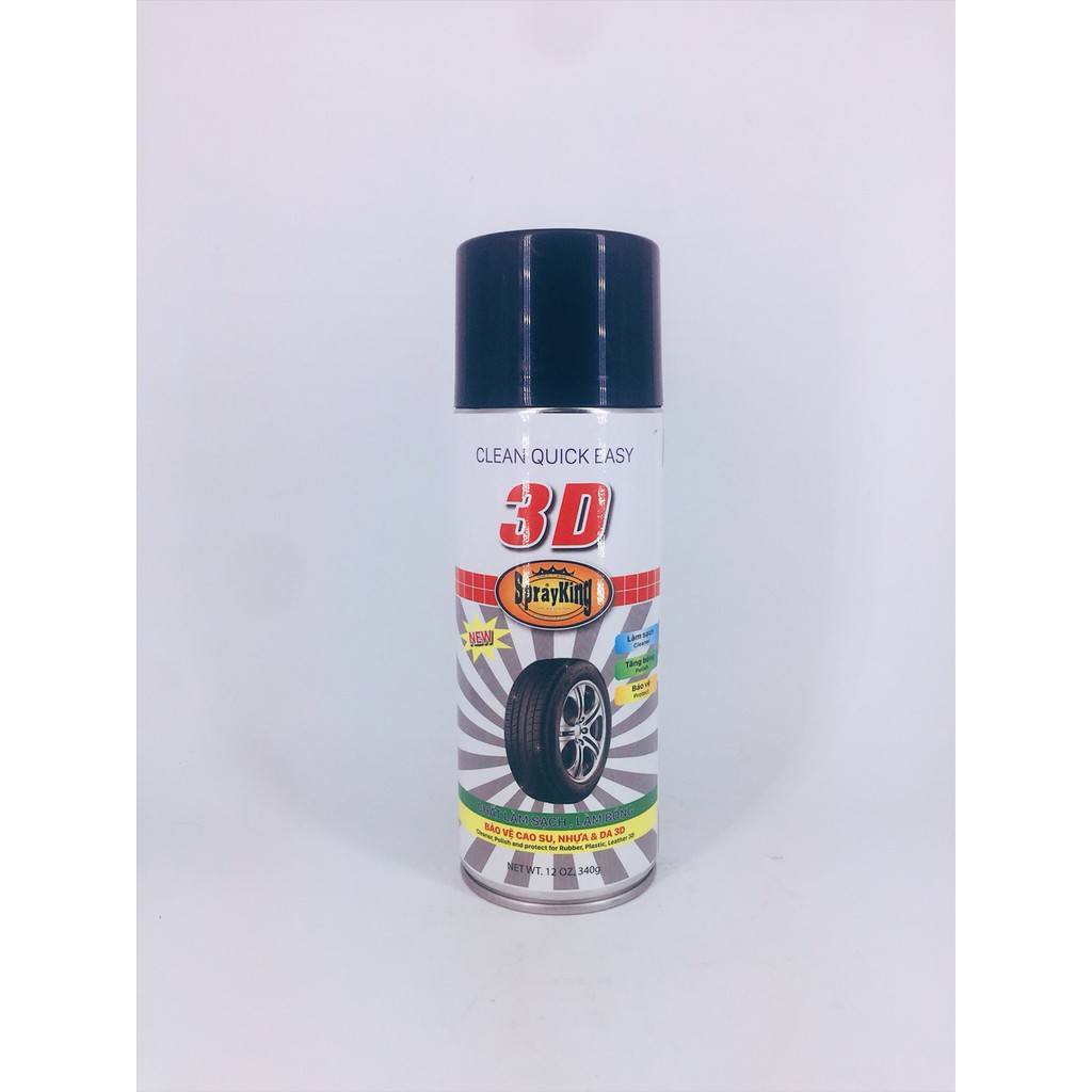 SPRAYKING 3D - PHỤC HỒI NHỰA NHÁM, CAO SU, VỎ XE