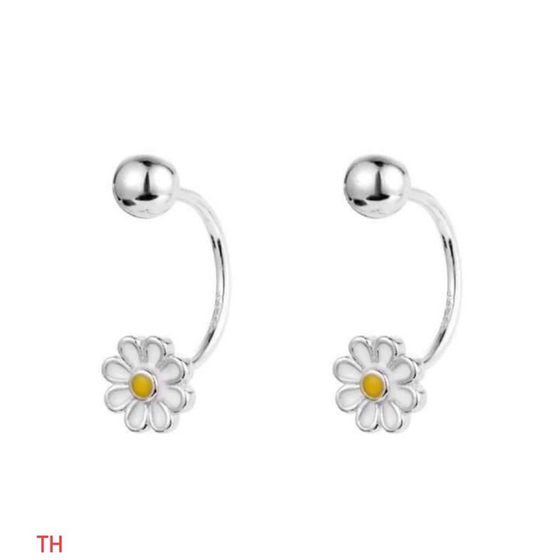 bông tai hoa mẫu mới bạc chuẩn MC