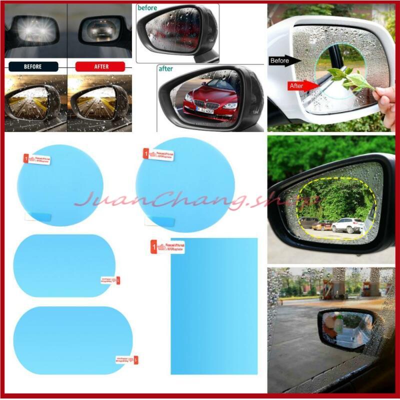 Bộ 2 Miếng Phim Dán Bảo Vệ Kính Chiếu Hậu Xe Hơi Chống Sương Mù/Nước Mưa