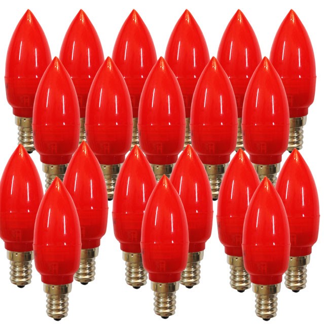 Hộp 2 bóng đèn led quả nhót (đèn trái ớt) dùng thắp ban thờ( loại tốt)