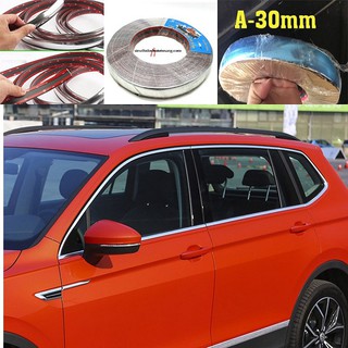 Nẹp viền chân kính ô tô mạ crom ốp dán trang trí và chống va đập trầy xước xe ô tô Bản rộng 3cm