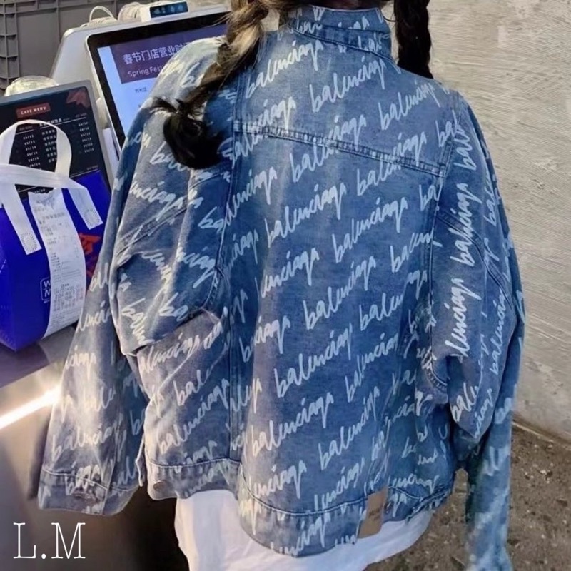 Áo khoác jeans balenciaga