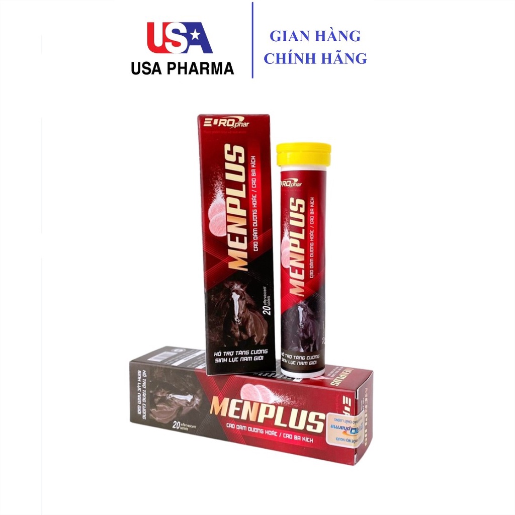 Viên sủi MENPLUS - hỗ trợ tăng cường sinh lực nam giới, Hỗ trợ bổ thận, mạnh gân cốt, giảm đau lưng, mỏi gối
