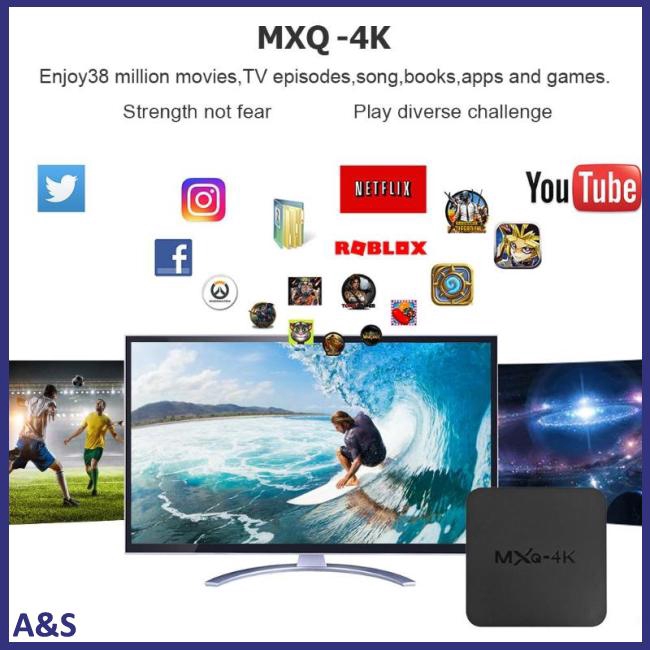 Tv box RK3229 chất lượng cao hỗ trợ MXQ 4K Android 7.1 2.4G WIFI DLNA 1G+8G