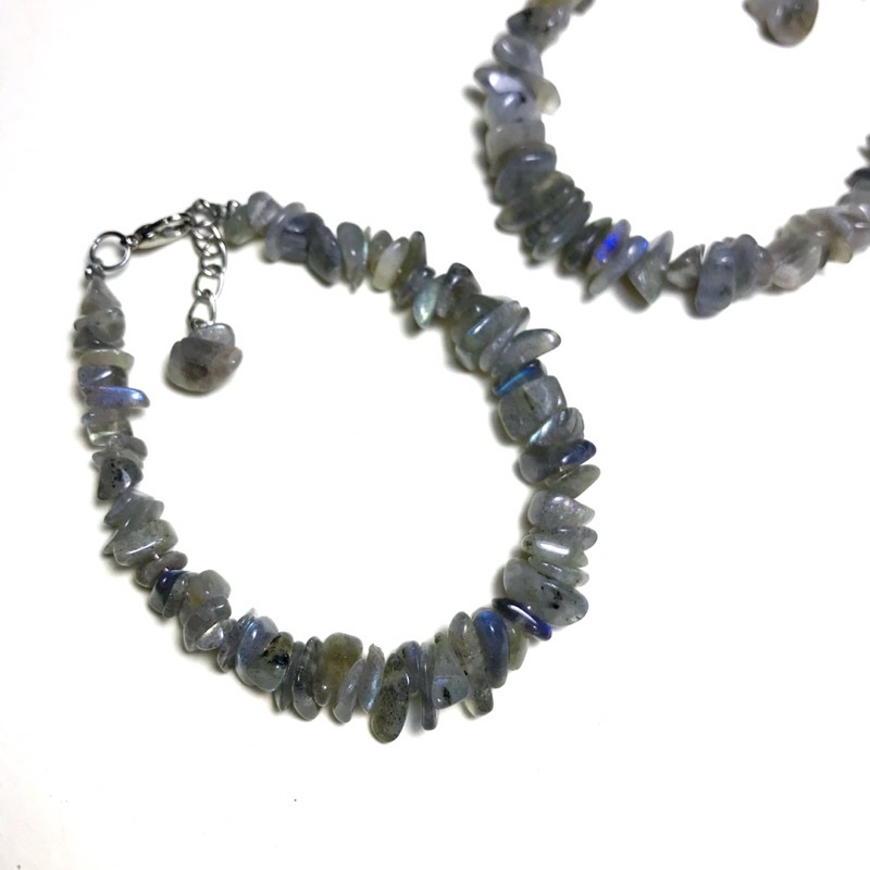 [Labradorite] Vòng tay đá thiên nhiên,đá vụn,handmade,Thanh tẩy