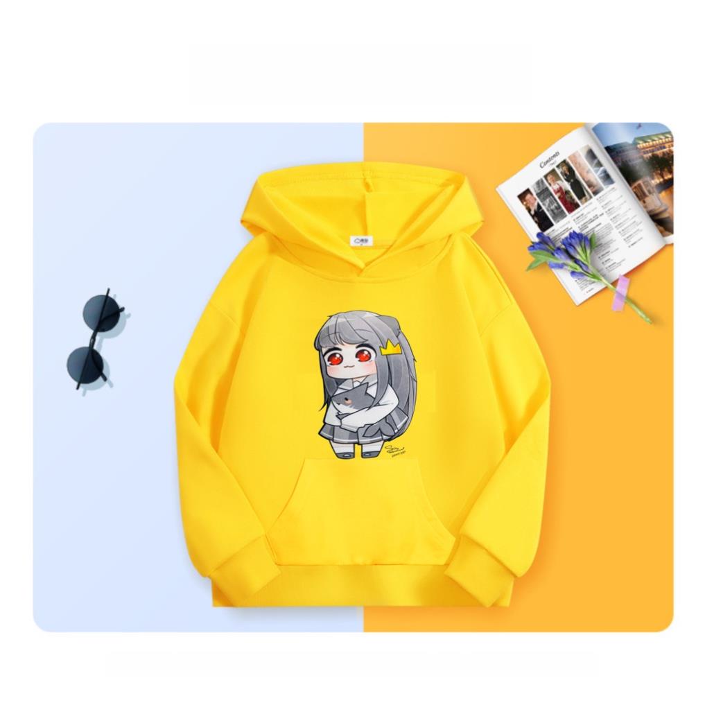 Áo hoodie hero team màu vàng nỉ bông cực đẹp cho bé trai bé gái nhiều mẫu sammy simmy phong cận