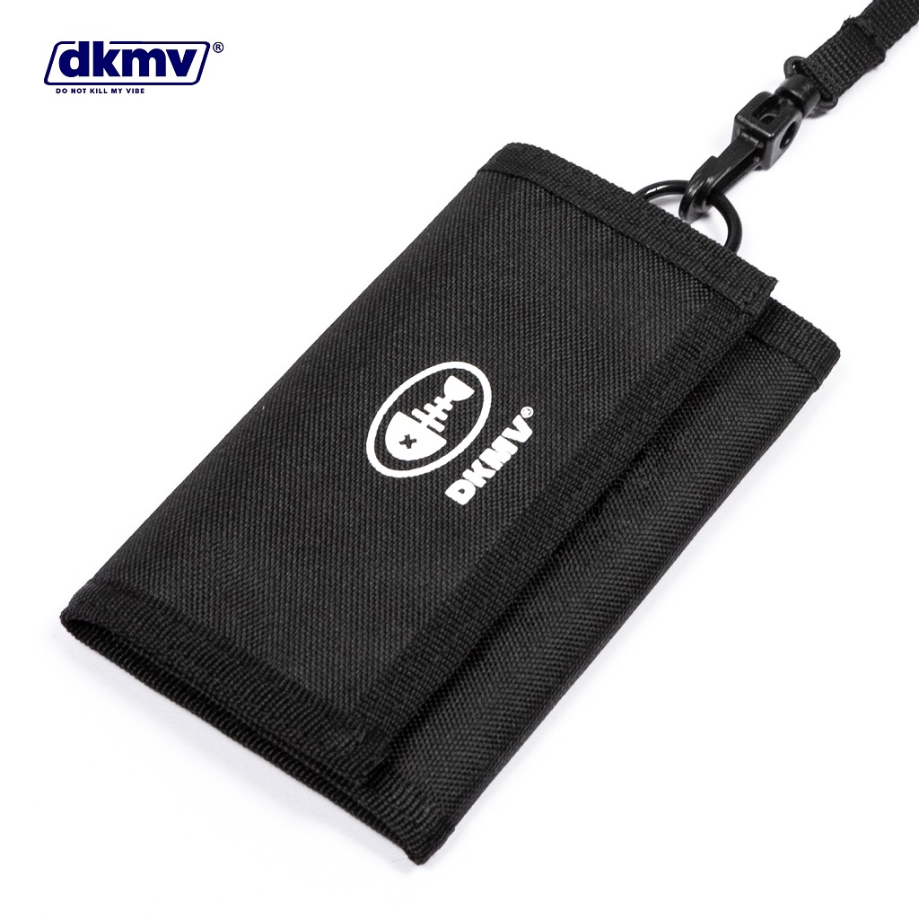 Ví ngắn vải canvas in logo con cá DKMV - Wallet Label | K-V32-2