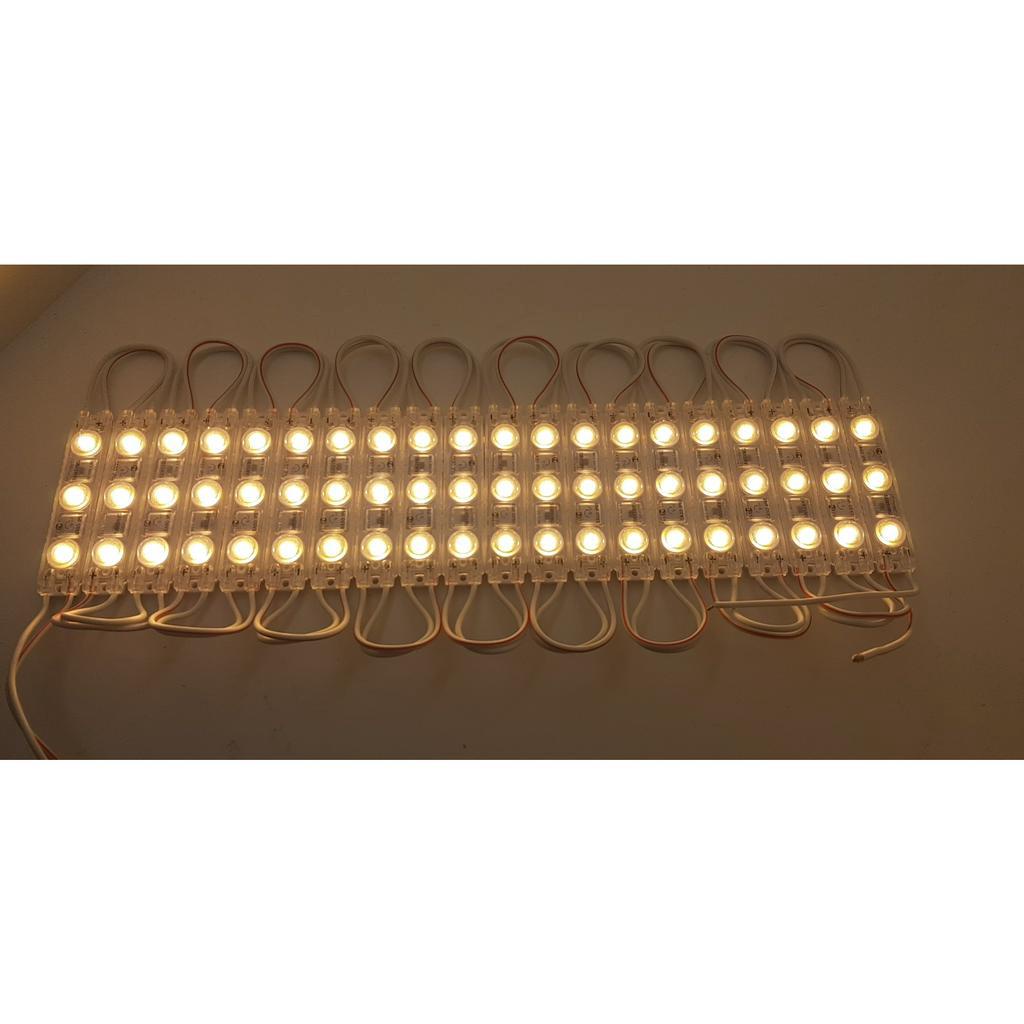 Led hắt 3 bóng 2835 kích thước 6313 SASO chống nước IP68 điện áp 12V, làm biển QC, trang trí viền mặt tiền