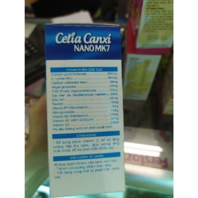 Celia Canxi Nano Mk7 phát triển chiều cao, kích thích ăn ngon, cho xương chắc khoẻ chống còi xương, loãng xương
