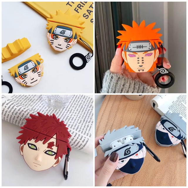 Ốp Bảo Vệ Airpods Hình Naruto Cho Airpods 1 2 - [Tặng kèm mốc treo] - Case Airpods