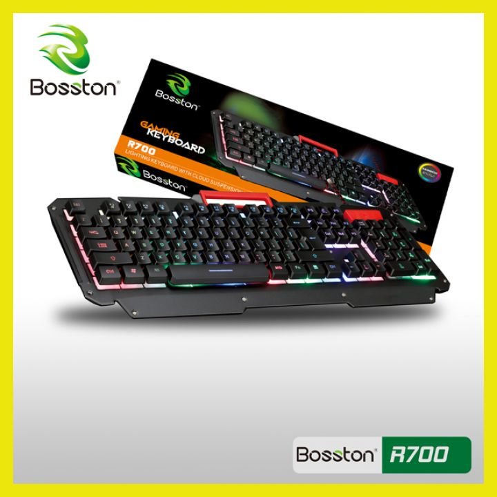 ►Bàn Phím Gaming có dây Bosston R700 Giả Cơ Led Siêu Đẹp Chuyên Chơi Game, Văn Phòng Cho Máy Tính Laptop