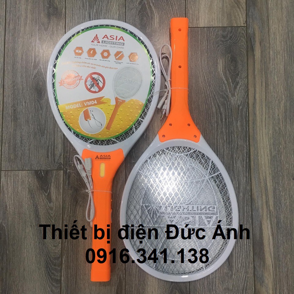 Vợt Muỗi Cao Cấp VM04 Asia Dây Cắm Sạc Rời Bảo Hành 12 Tháng