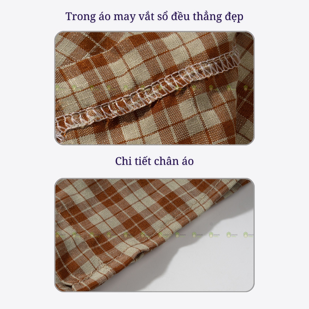 Bộ Quần Áo Cho Bé Trai Vải Thô Mềm Mịn Kẻ Caro Cổ Đức, Set Đồ Cho Bé Mặc Đi Học, Đi Chơi CKTD02