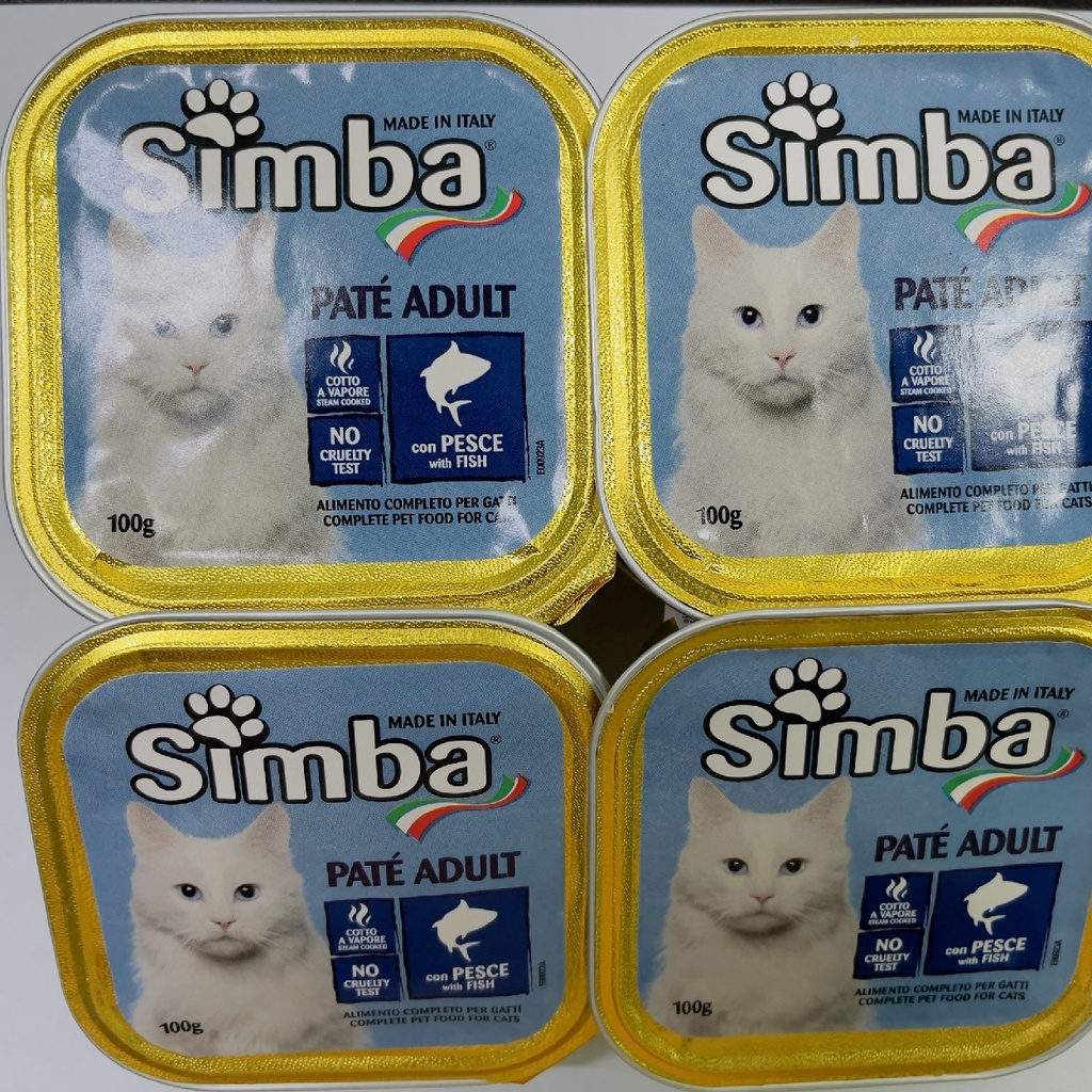 100g - Pate SIMBA dành cho mèo [FREESHIP] vị Cá ngừ và gà - thơm ngon nhập khẩu từ Ý - Simba Monge - đủ dinh dưỡng