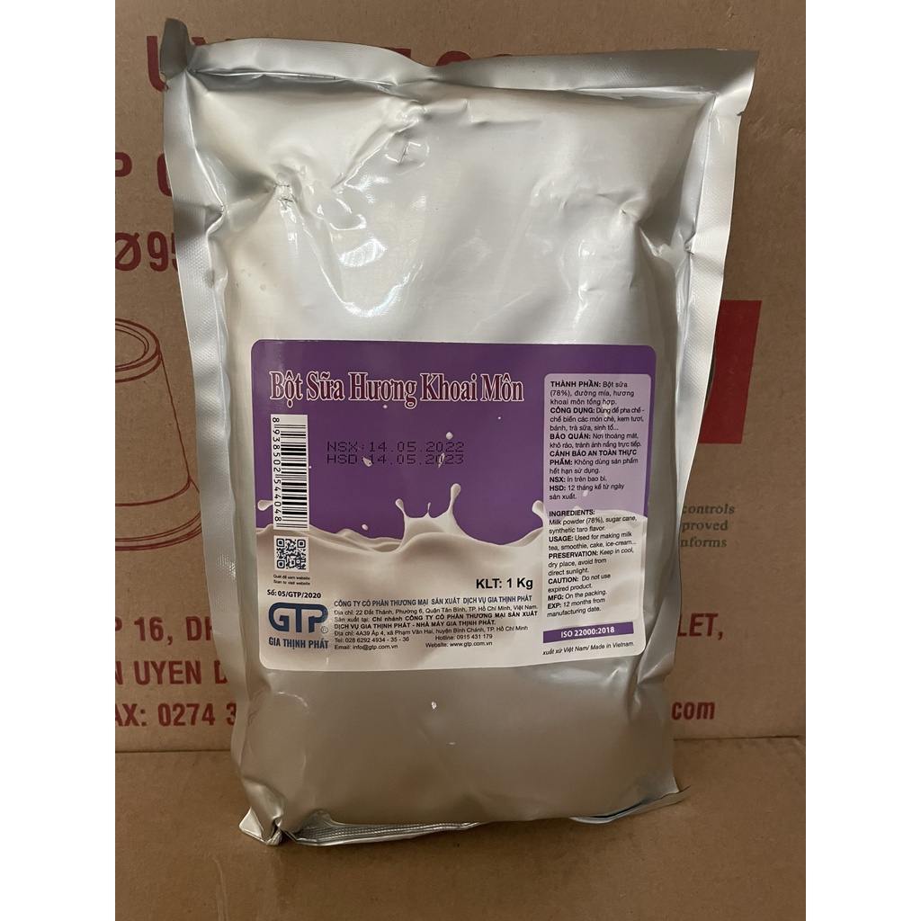 Bột sữa khoai môn gtp gia thịnh phát 1kg pha trà sữa béo thơm