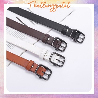 Thắt Lưng Nữ Vuông Ulzzang Đen Da Mềm bản 2.3cm(Hỗ trợ cắt, bấm lỗ dây nịt) TL085 - Thắt Lưng Giá Tốt