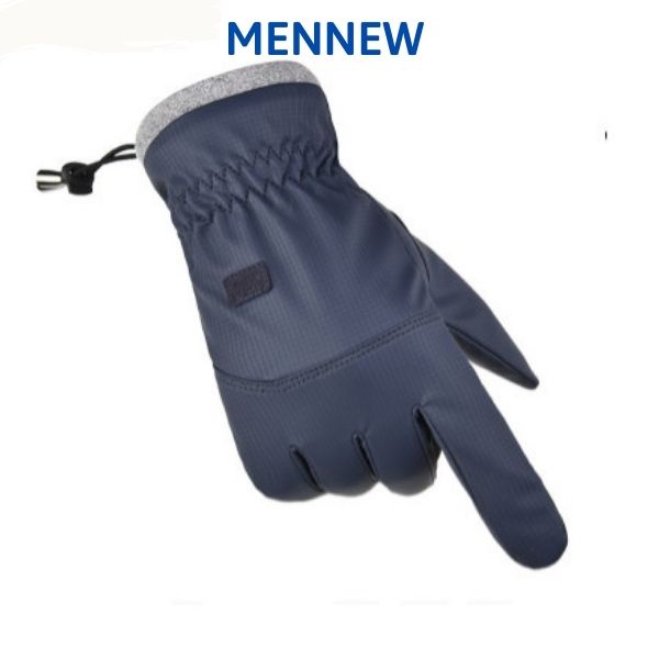 Găng Tay Da Nam Cao Cấp Lót Lông Dữ Ấm Mùa Đông Bao Tay Da Lộn Chống Nước Chống Rét Xe Máy Hà Nội GTLL.MenNew